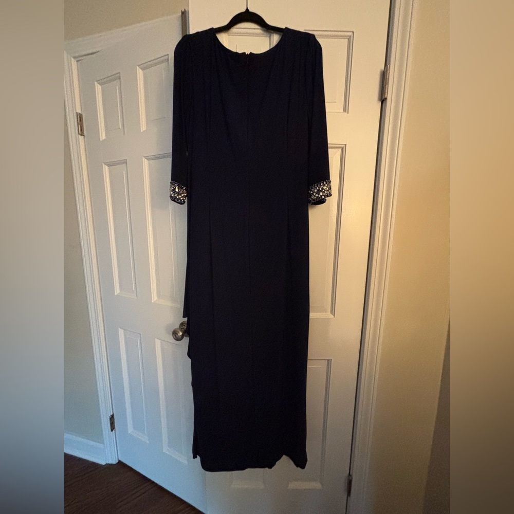 Alex Evenings Blue Long Evening Dress